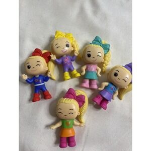 JoJo Siwa Action Figures Lot of 5 Mini Doll Toys Blonde Hair Collectibles